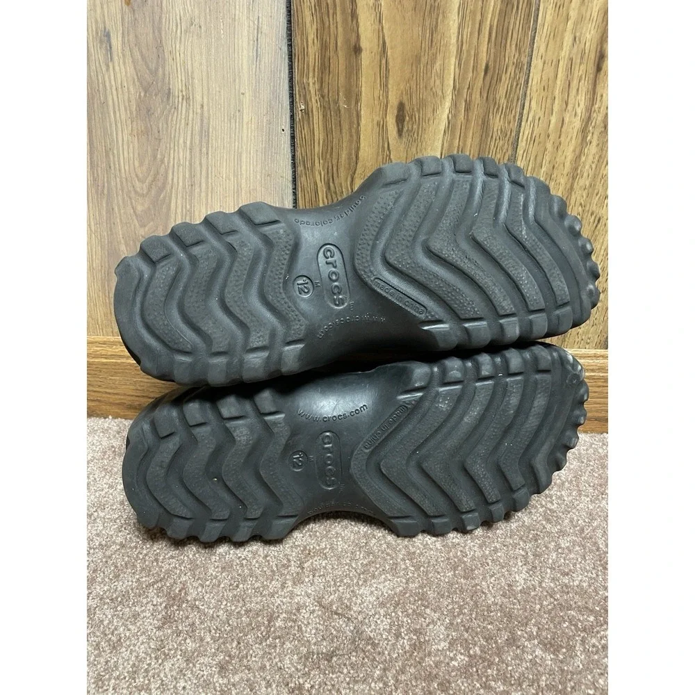 Crocs Off Road Sport Clogs Slides Slip On Adjustable Slingback Mens Sz 12 Black